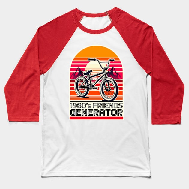 80s Friends Generator Baseball T-Shirt by Worldengine